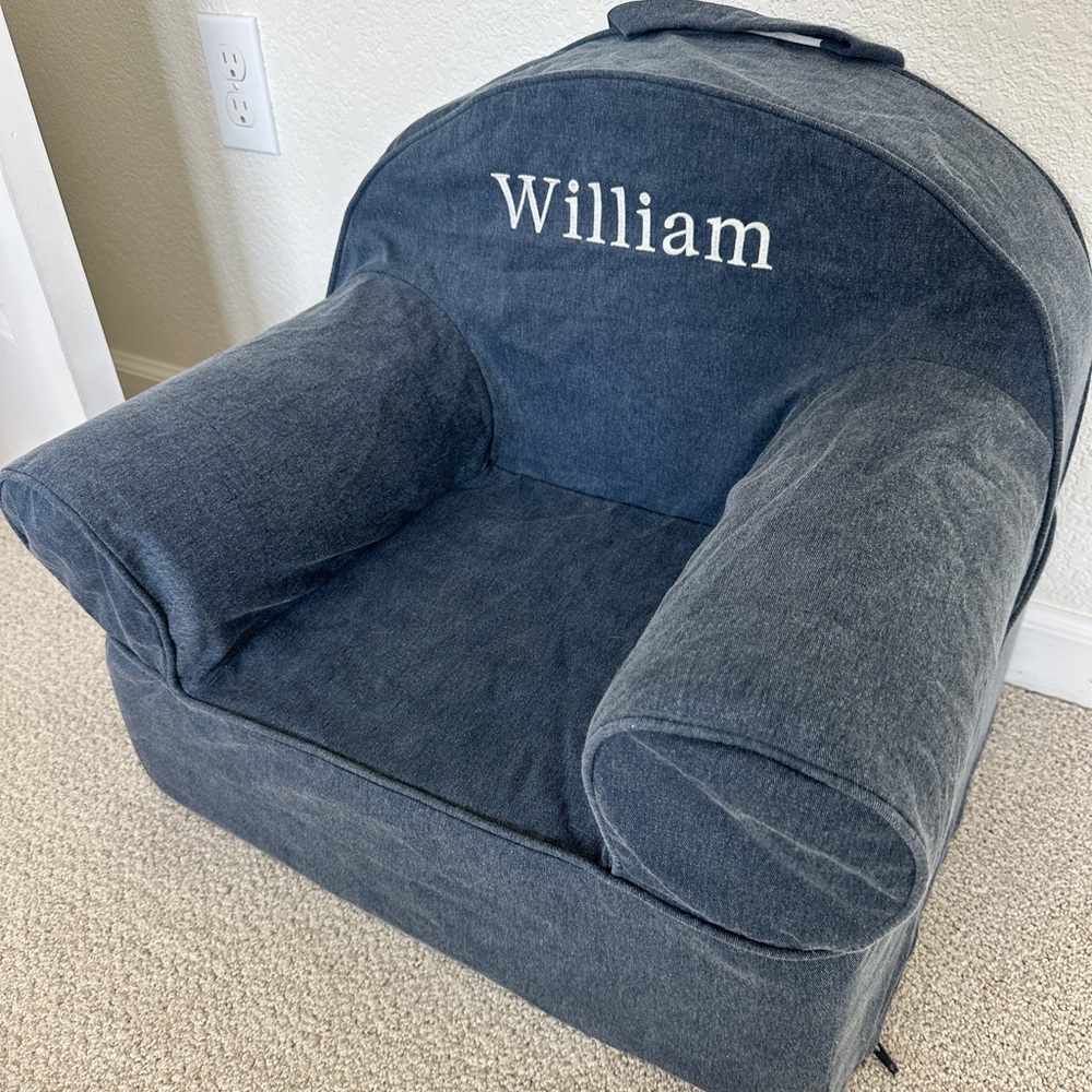 Small Dark Indigo Kids Lounge Nod Chair Cover